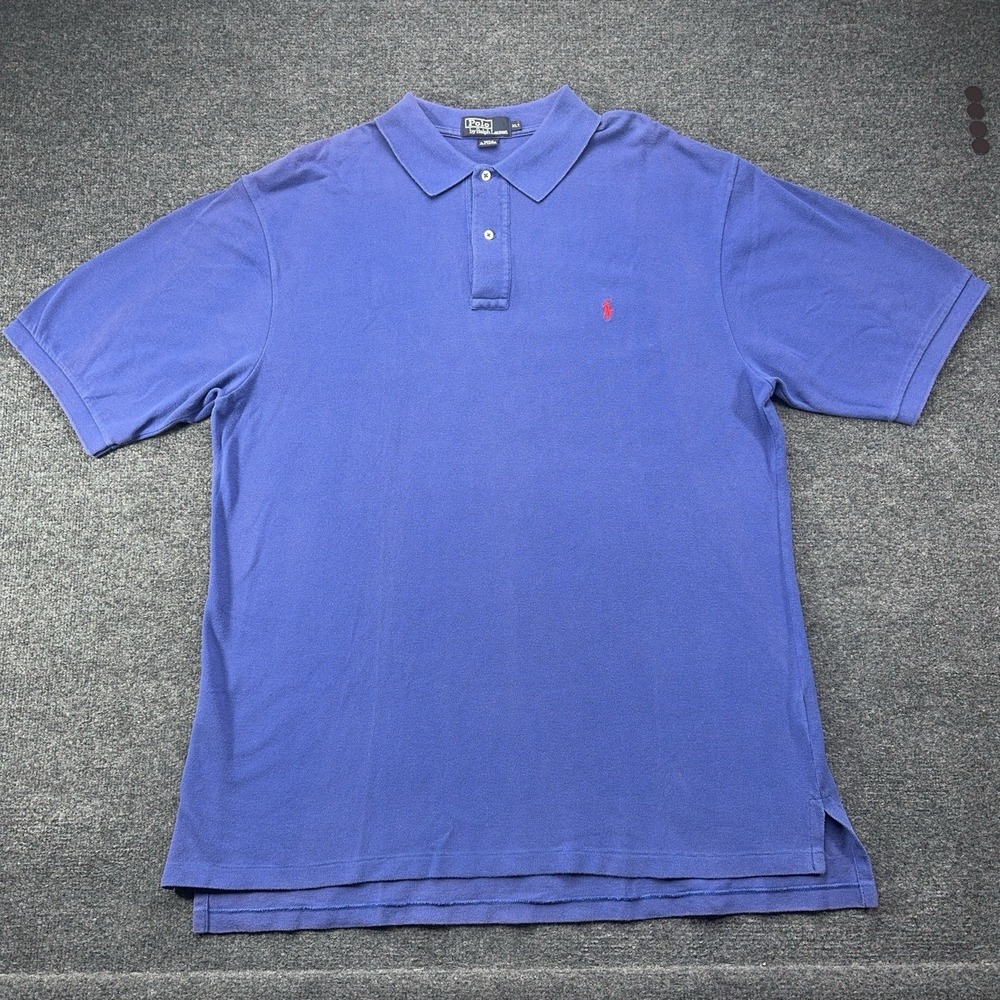 Polo Ralph Lauren Polo Shirt Mens XLT‎ Blue Short Sleeve Red Pony Classic Cotton